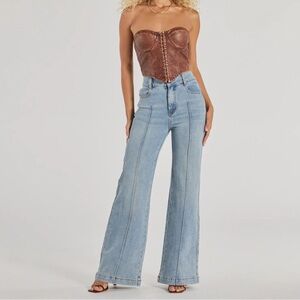 Windsor Light Blue Wide-Leg Jeans